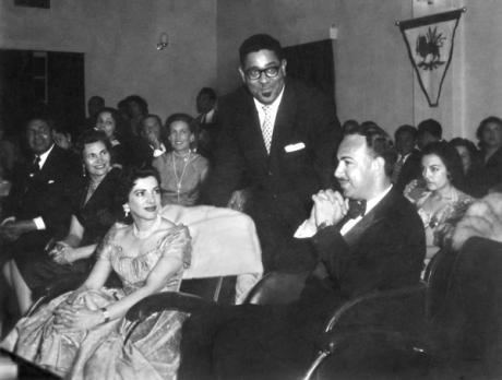 Shams Pahlavi pictory Dizzy Gillespie with Princess Shams Pahlavi