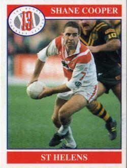 Shane Cooper (rugby league) ST HELENS Shane Cooper 70 MERLIN Rugby League 1990 s Trading Card