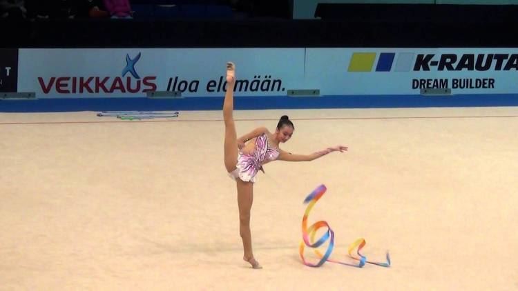Shang Rong (rhythmic gymnast) Rong Shang CHN ribbon Espoo World Cup 2016 YouTube