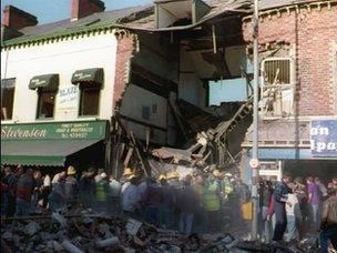 Shankill Road bombing Shankill bomber Thomas Begley commemorated amid loyalist protest