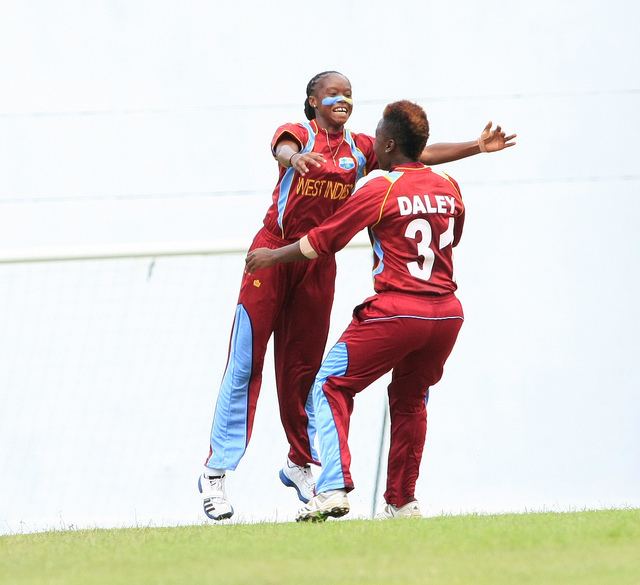 Shaquana Quintyne West Indies legspinner Shaquana Quintyne celebrates a wicket with