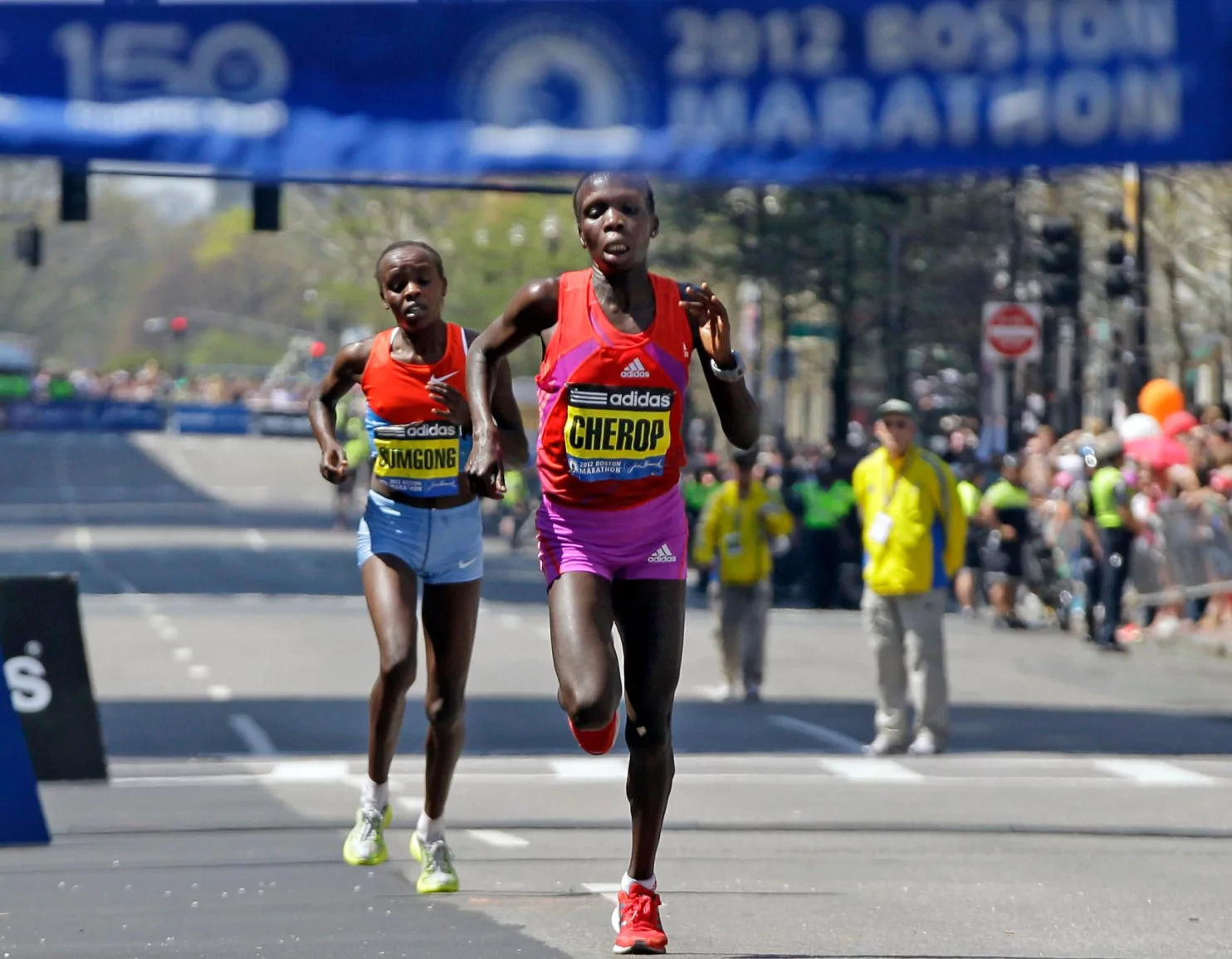 Sharon Cherop Boston Marathon 2012 Kenyan runners Wesley Korir Sharon