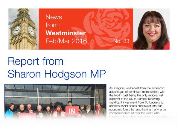 Sharon Hodgson Constituency news highlights Sharon Hodgson MP