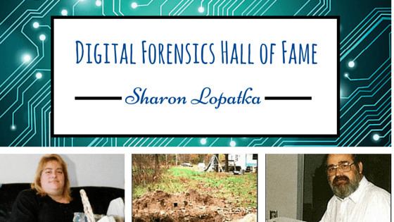 Poster featuring "The Death of Sharon Lopatka" in Homicide Digital Forensics Hall of Fame.
