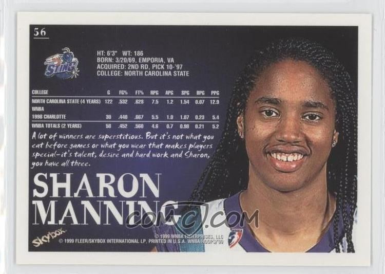 Sharon Manning 1999 WNBA Hoops Skybox Base 56 Sharon Manning COMC Card