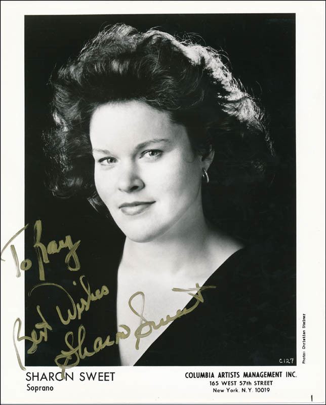 Sharon Sweet Sharon Sweet Inscribed Printed Photograph Signed In Ink