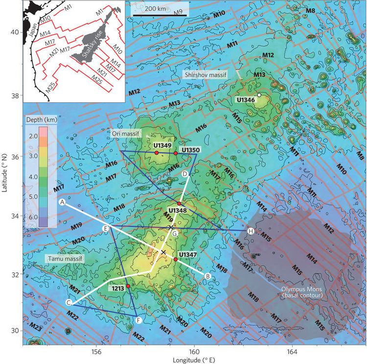 Shatsky Rise An immense shield volcano within the Shatsky Rise oceanic plateau