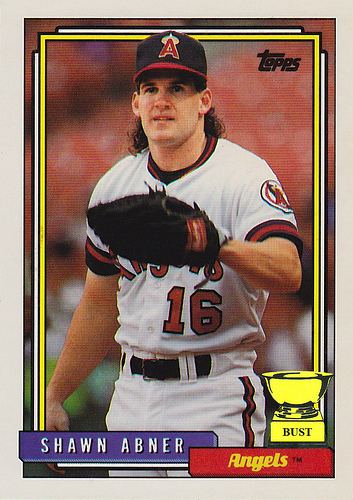 Shawn Abner Baseball Card Bust Shawn Abner 1992 Topps