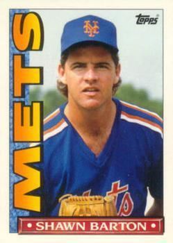 Shawn Barton 1990 Topps TV New York Mets Baseball Gallery The Trading Card