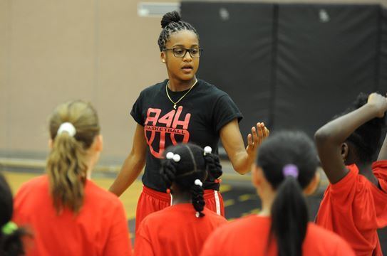 Shay Colley Girls get inspiration from national player