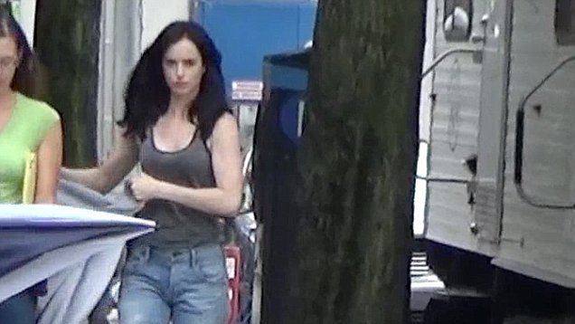 She Wanted to Marry a Hero movie scenes Krysten Ritter preps for scenes on set of Jessica Jones