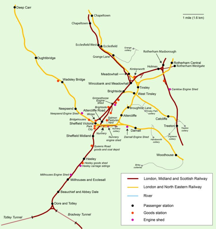 Sheffield district rail rationalisation plan of the 1960s