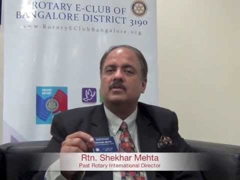 Shekhar Mehta PRID Rtn Shekhar Mehta espousing the RI Theme Engage
