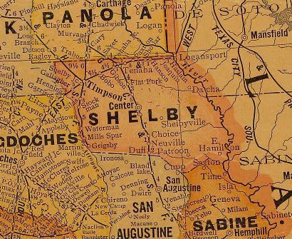 Shelby County, Texas wwwtexasescapescomMapGLOShelbyCountyTexas1920jpg