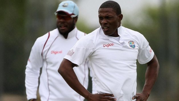 South Africa vs West Indies 2014 Sheldon Cottrell puts up
