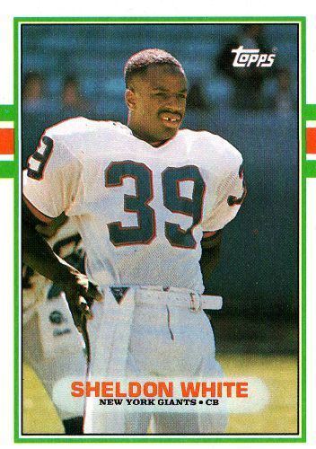 Sheldon White NEW YORK GIANTS Sheldon White 170 TOPPS 1989 NFL American Football