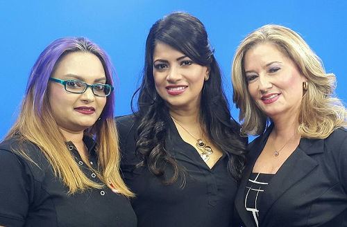 CNC3 staffers (from left) Rhondor Dowlat, Shelly Dass-Clarke, and Francesca Hawkins