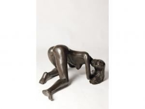 A bronze sculpture of a female by Shenda Amery
