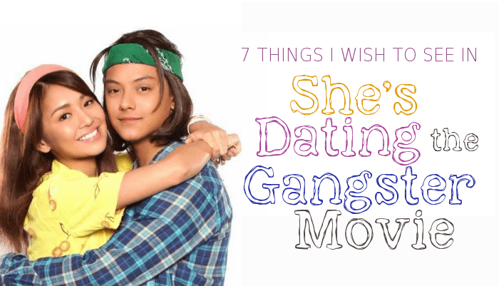 Kathryn Bernardo and Daniel Padilla embracing each other in a movie poster "She's Dating the Gangster" (2004 film)