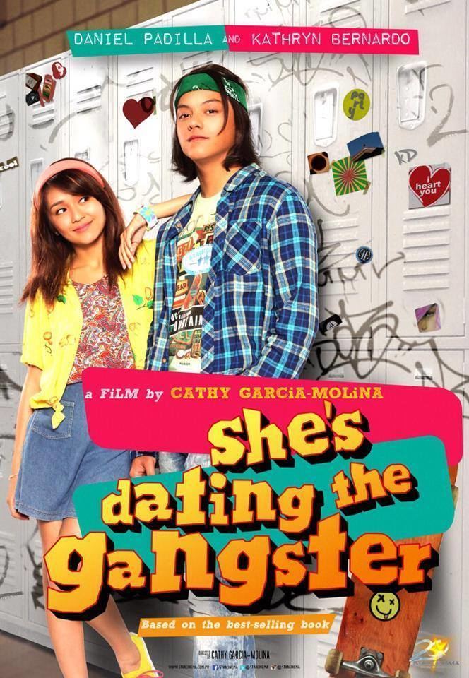 Movie poster "She's Dating the Gangster" (2004 film) starring Kathryn Bernardo as Athena and Daniel Padilla as Kevin