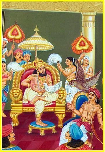 Shibi (king) Mahabharata story Glories of King Shibi Bhagavatamkatha