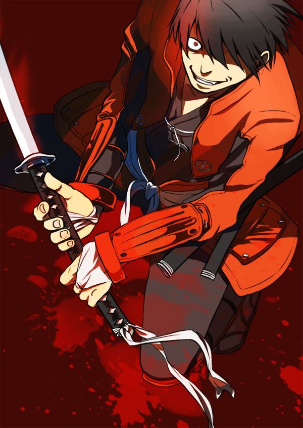 Shimazu Toyohisa Tags Anime Red Fight Stance Samurai Splatter Blood Splatter