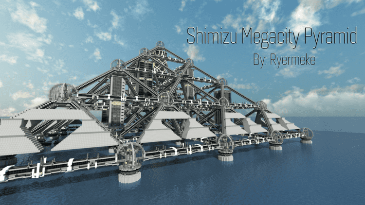 Shimizu Mega-City Pyramid Shimizu Megacity Pyramid recreated in Minecraft Creative Mode
