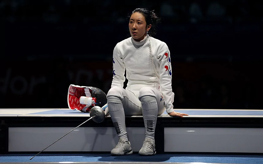 Shin A-lam London 2012 Olympics Fencer Shin ALam stages dramatic