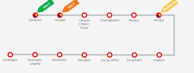 Shinbundang Line Shinbundang Line DX Line Map Lines Route Hours Tickets