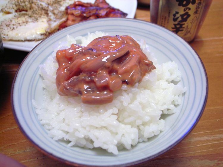Shiokara FileIka no shiokara on rice by Kossyjpg Wikimedia Commons