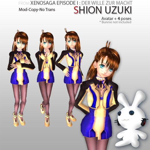 Shion Uzuki Second Life Marketplace SHION UZUKI avatar from XENOSAGA EPISODE I