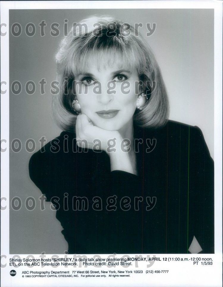 Shirley Solomon 1993 Canadian TV Talk Show Host Shirley Solomon Press Photo eBay