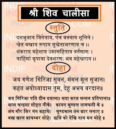 Shiv Chalisa Shri Shiv Chalisa Forty Verse Prayer to Lord Shiva in Hindi text