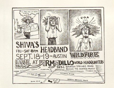 Shiva's Headband Shiva39s Headband Handbill from Armadillo World Headquarters Sep 18