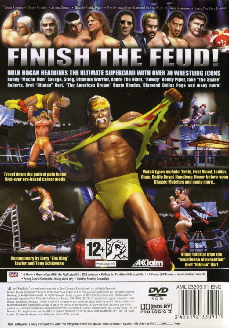 Showdown: Legends of Wrestling Showdown Legends of Wrestling 2004 PlayStation 2 box cover art
