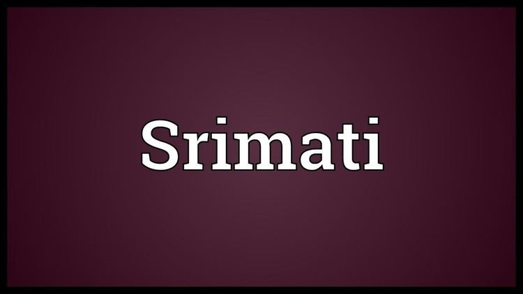 Srimati Meaning - YouTube