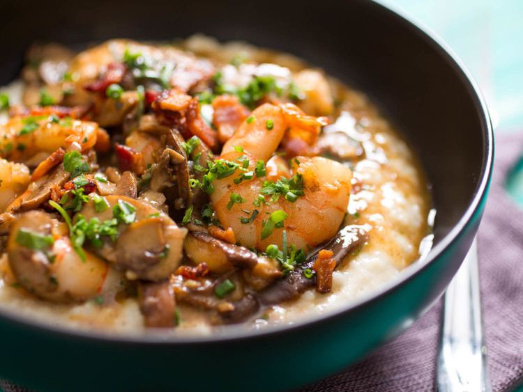 Shrimp and grits Upgrade Your Shrimp and Grits With Mushrooms Bacon and Gruyre