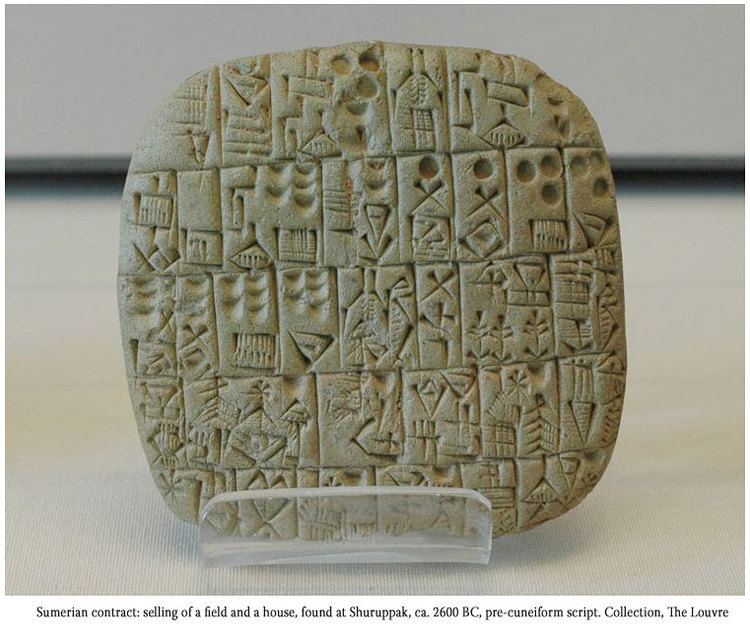 A clay tablet from Shuruppak