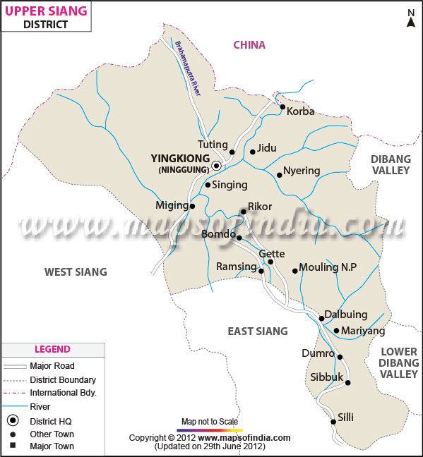 Siang district Upper Siang District Map