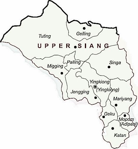 Siang district Upper Siang District Upper Siang District Map
