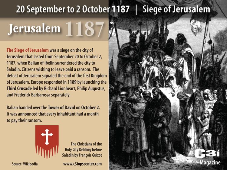 Siege of Jerusalem (1187) 2 October 1187 Siege of Jerusalem Tower of David C3i Ops Center