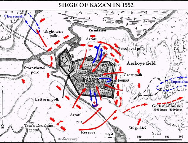 Siege of Kazan Siege of Kazan in 1552 map