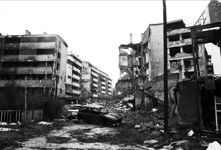 Siege of Sarajevo THE SIEGE OF SARAJEVO Crushed cars and the debris of war l Flickr