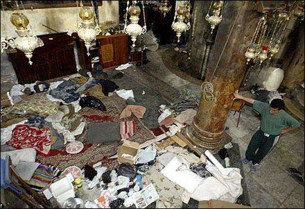 Siege of the Church of the Nativity in Bethlehem Muslims Entered The Place Where Jesus Was Born They Prayed To Allah