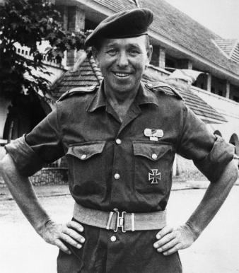 Siegfried Müller wearing his uniform in a black and white photo