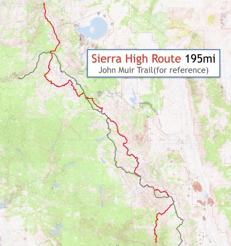 Sierra High Route 5 Days til Start DateSierra High Route Walking With Wired