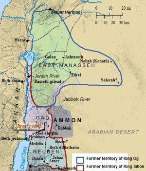 Sihon A map of the kingdoms of Og and Sihon The tribe of Manasseh settled