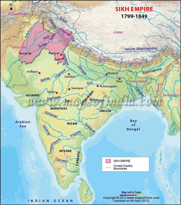 Sikh Empire Sikh Empire Map