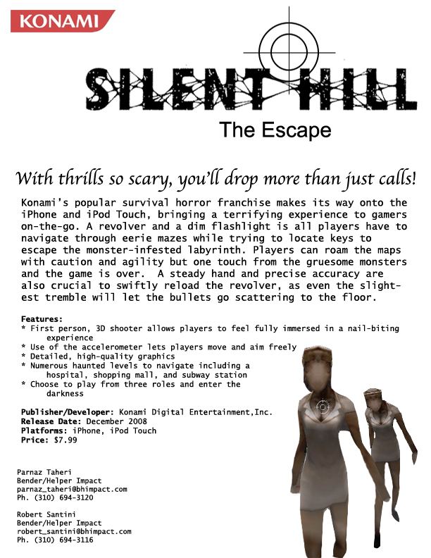 Silent Hill: The Escape Silent Hill The Escape Information Silent Hill Memories