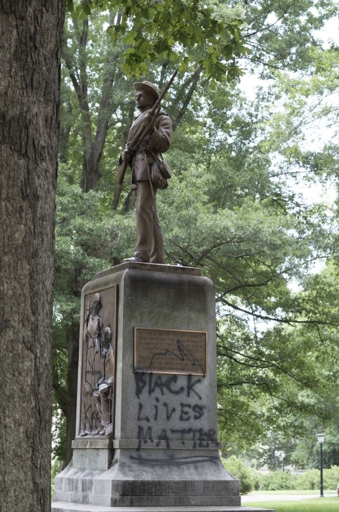 Silent Sam Silent Sam memorial painted with quotblack lives matterquot The Daily
